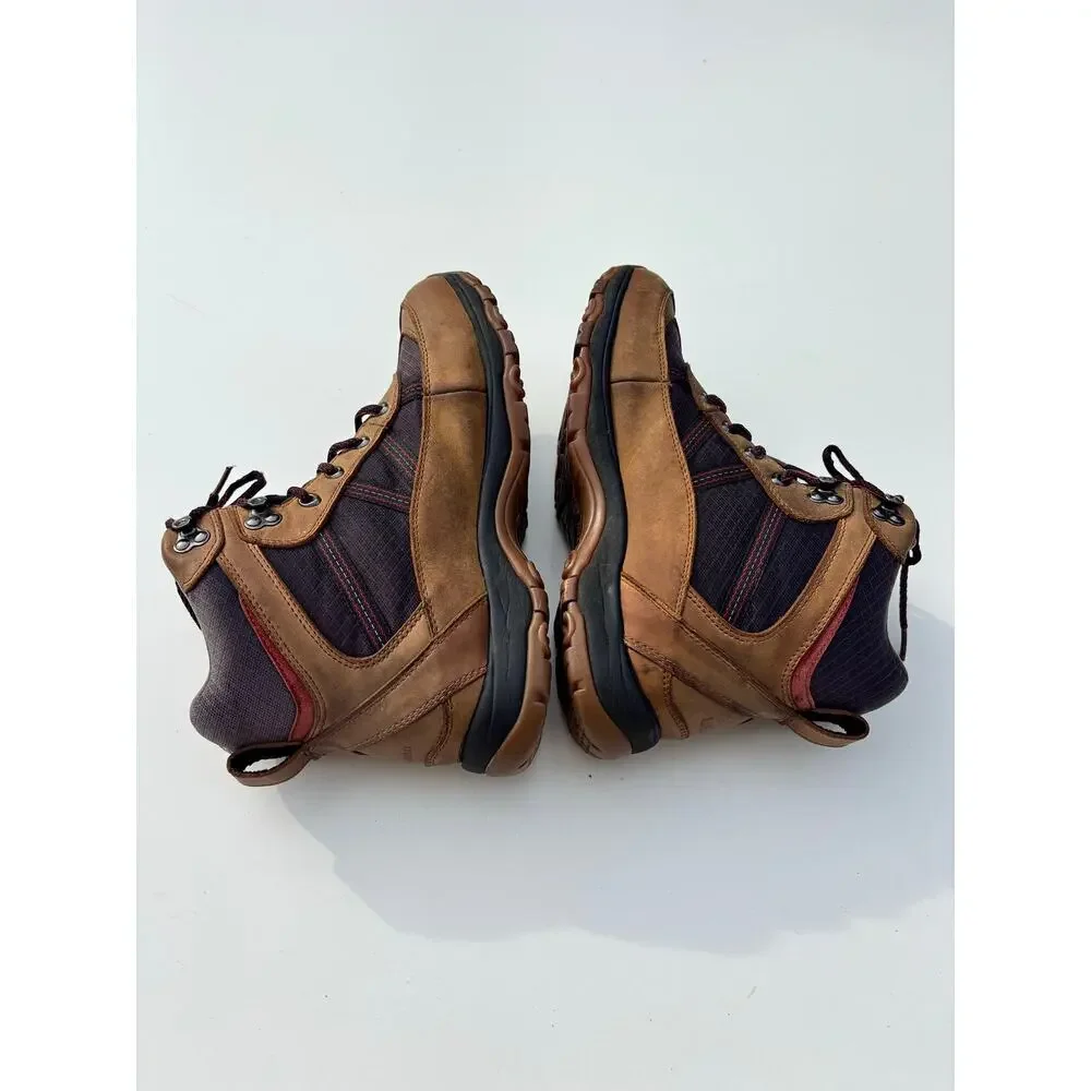 LL Bean Mens Tek 2.5 Waterproof Lace Up Mid Hiking Boots Brown Leather 9